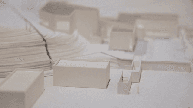 현대 건물의 건축 모형