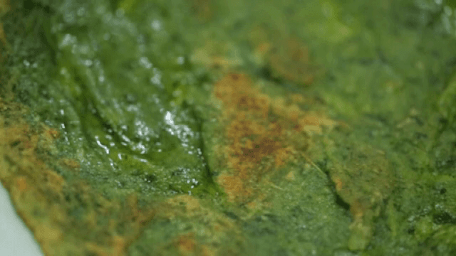 접시 위의 쑥빈대떡