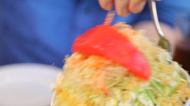 맛있는 샐러드 접시 클로즈업
