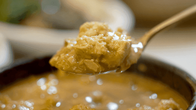 Korean soybean paste stew with tofu and vegetables