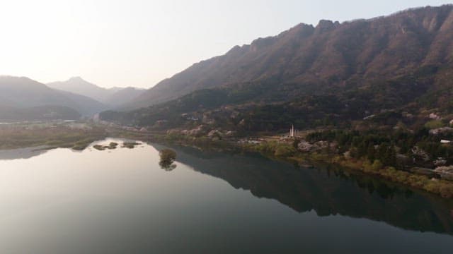 Mountain landscape with a serene lake