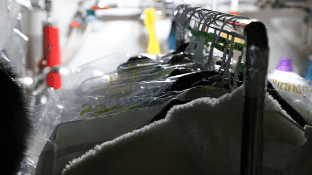 Clothes hangers with numbered tags