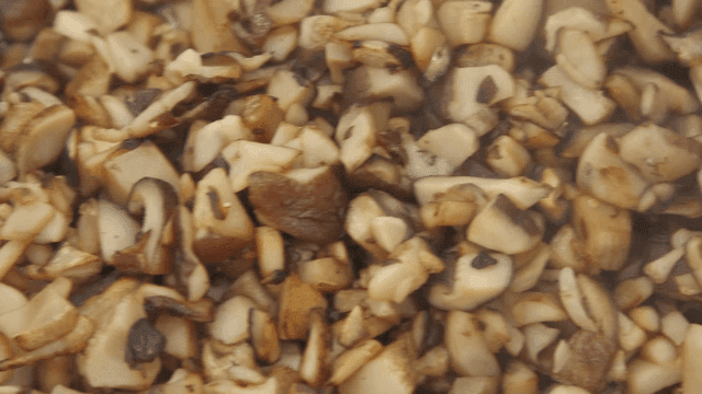 Finely chopped sautéed mushrooms