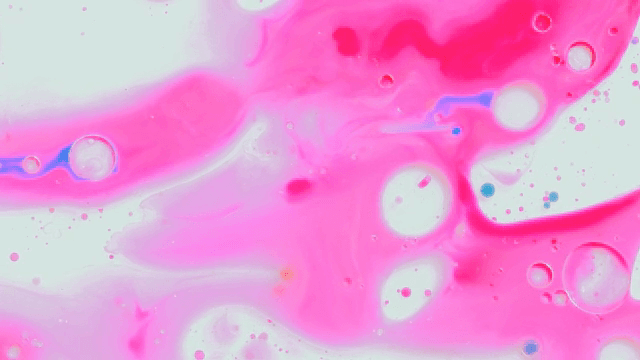 혼합 액체 속 다채로운 버블들