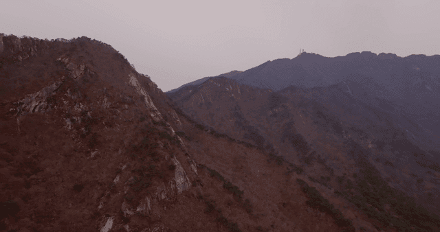 Majestic mountain range with rocky peaks