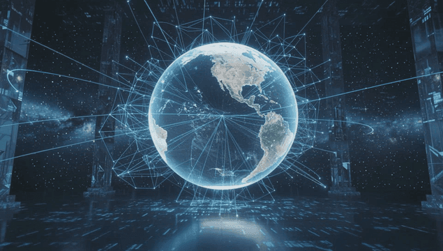 Digital Earth with network connections