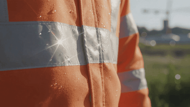 햇빛을 반사하는 형광 작업복