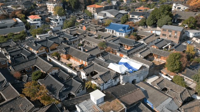 마을의 전통 한옥