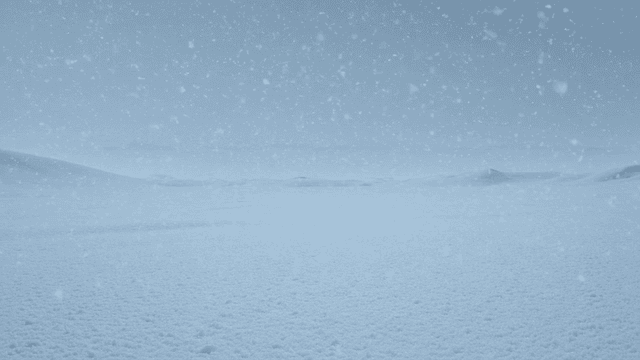 Polar plains with heavy snowfall