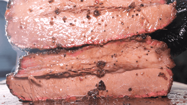 Juicy pieces of seasoned brisket