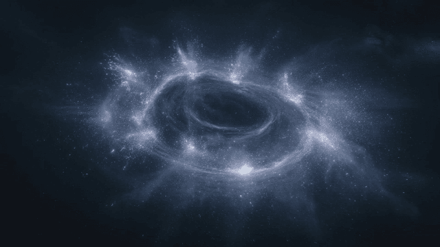 Swirling galaxy in vast universe