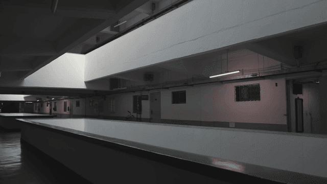 Inside apartment hallway