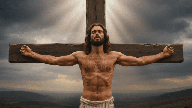 Jesus dying on cross