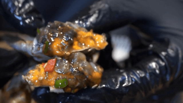 Freshly prepared Soy Sauce Marinated Crab