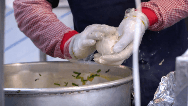 Hotteok dough with vegetables