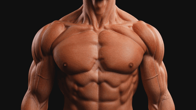 Chest pain in muscular men
