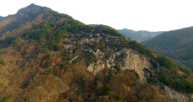 Aerial View of a Rugged Mountainous Landscape