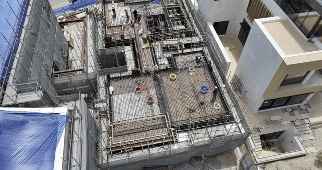 시공 단계에 놓인 건설 현장