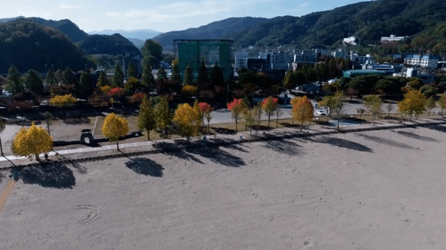 가을 단풍이 아름다운 공원