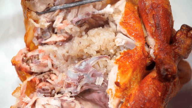 Grilled chicken with golden rice