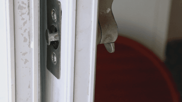 창문 잠금 장치의 클로즈업