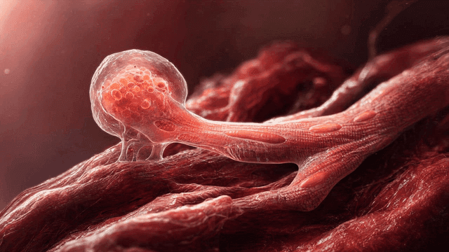 Detailed view of biological cell structure