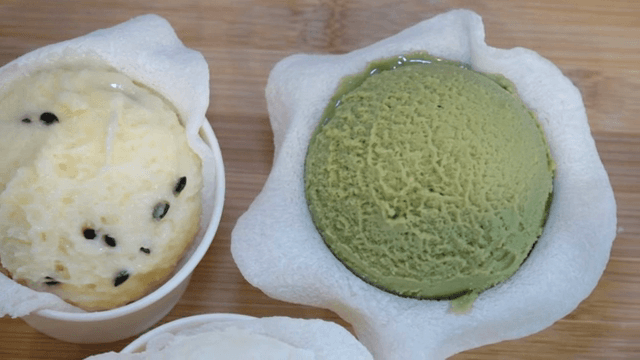 모찌 위에 올라간 아이스크림