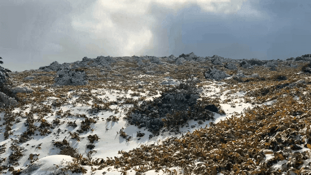 Snow-covered mountain landscape