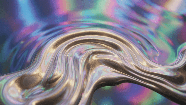 Colorful liquid with iridescent patterns