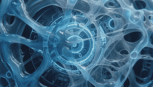 복잡한 파란 디지털 구조