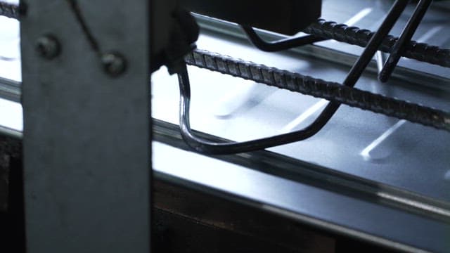 Metal being processed with sparks flying