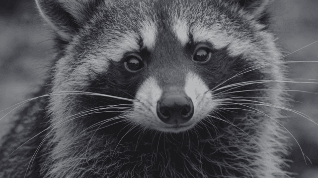 Raccoon in Burnt Forest