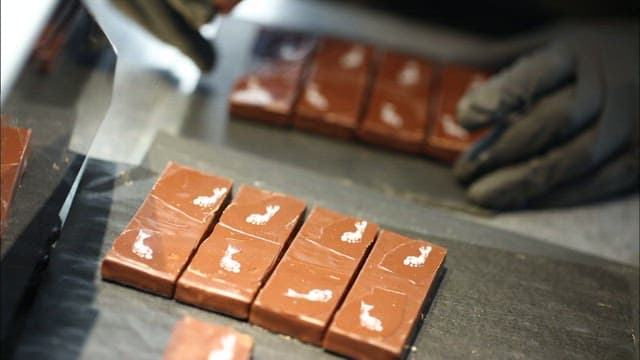 Stacking sweet and delicious chocolate bars