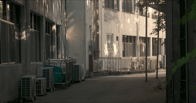 Quiet alley beside an old building