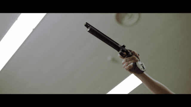 Sports shooting practice with pistol