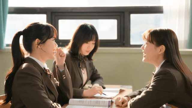 Students talking during recess