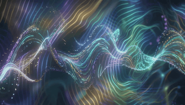 Colorful waves of light and particles