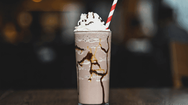 Chocolate milkshake with whipped cream