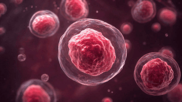 Close-up of biological red cells