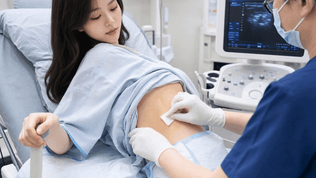 Patients receiving disinfection with antiseptic swabs before ultrasound examination