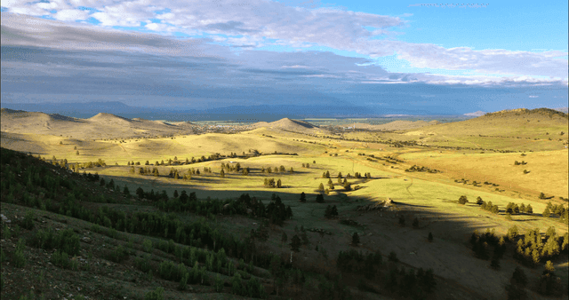 구릉과 골짜기의 광활한 전망