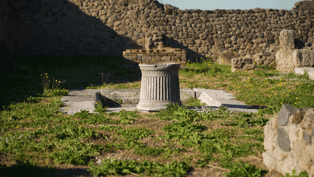 Ancient ruins with stone columns