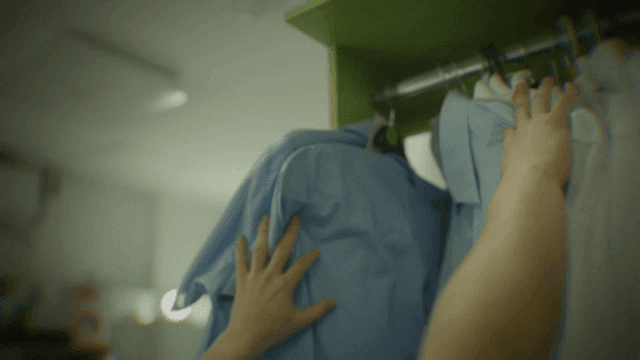 Selecting clothes from a wardrobe