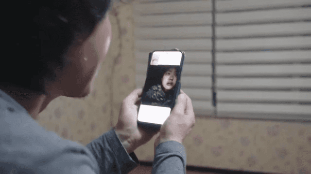 Man on urgent video call indoors