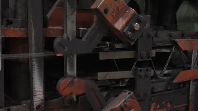 Close-up of industrial machinery in operation