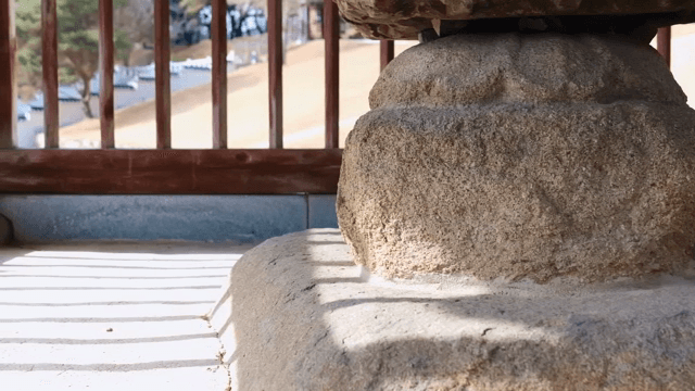 Traditional stone pagoda in a temple