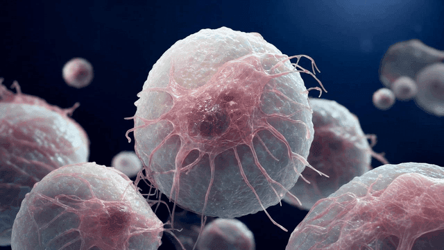Detailed view of biological tissue cells