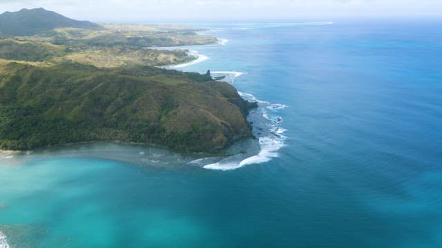 Coastside with Blue Sea and Waves