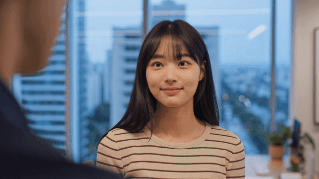 Young woman smiling in office