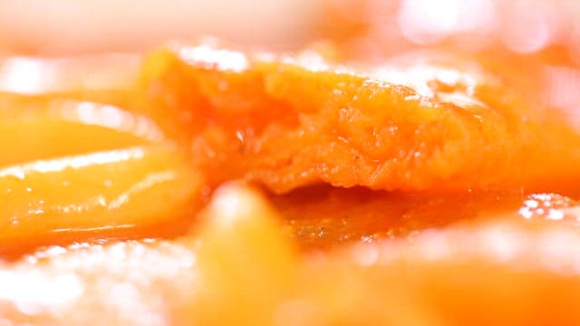 Fried dumplings with spicy tteokbokki sauce